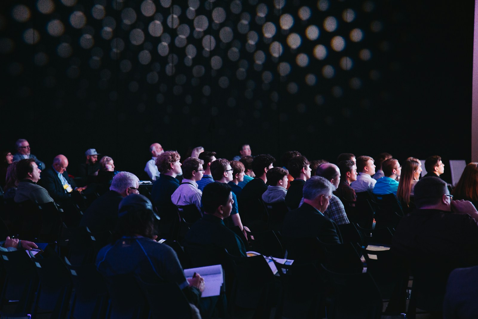 Members gathered for an assembly where a referendum or constitutional decision will be discussed